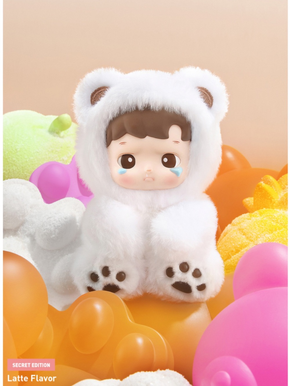 Popmart HaciPupu Gummy Bear Vinyl Plush Pendant - Latte Flavour (secret)